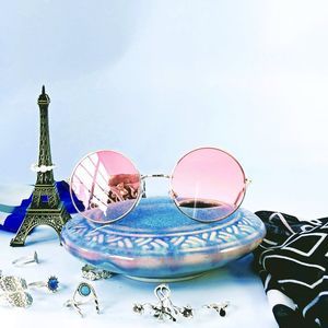 NEW Hippie Chic! - Step Back in Time with Style: Groovy 60s Round Pink Sunglasse